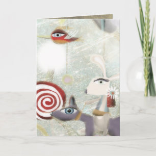 Carrousel Snow Christmas Card