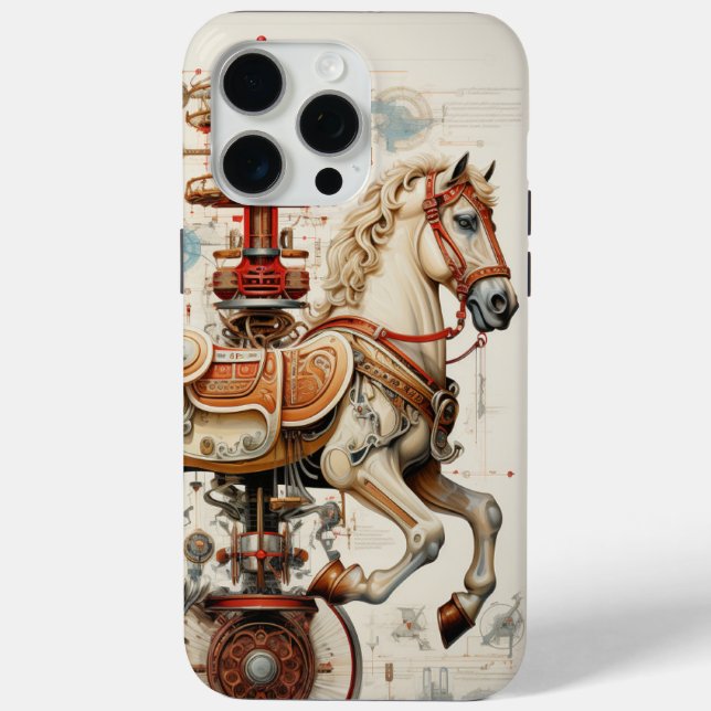 Carrousel White Horse iPhone / iPad case (Back)