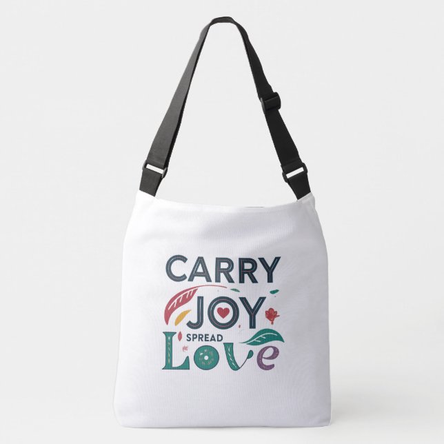 Carry Joy,Spread Love - Cross-Body Bag (Large Size (Front)