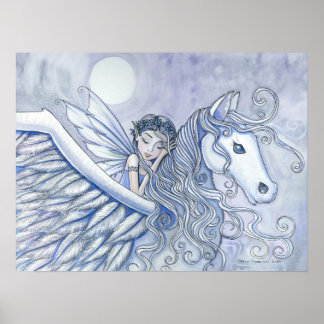 Carry Me Away Fairy Pegasus Poster
