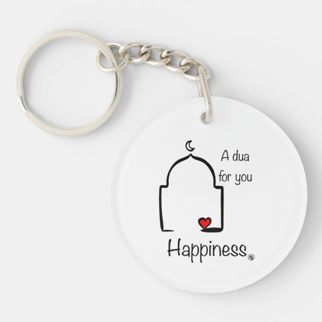 Carry my dua with you happiness  keychain (Front)