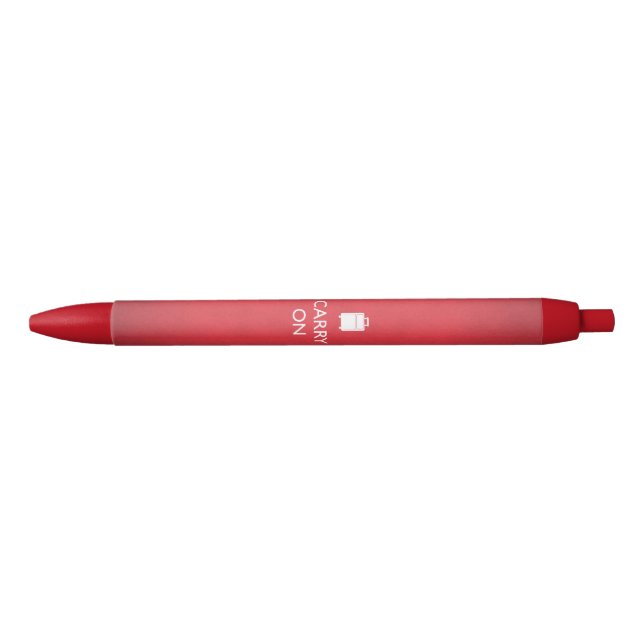 CARRY ON - Luggage - Funny Red Black Ink Pen (Front)