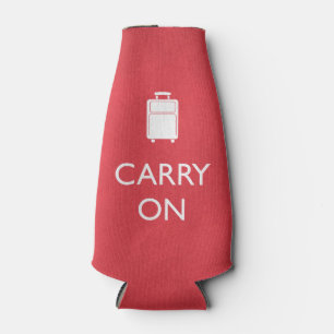 CARRY ON - Luggage - Funny Red Bottle Cooler