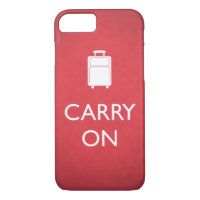 CARRY ON - Luggage - Funny Red