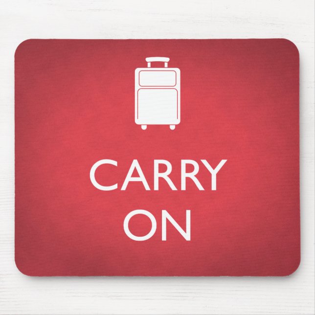 CARRY ON - Luggage - Funny Red Mouse Pad (Front)