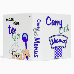 Carry Out Menus Organizer Binder