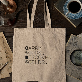 Carry Words Discover Words Book Lover Reader Gift Tote Bag