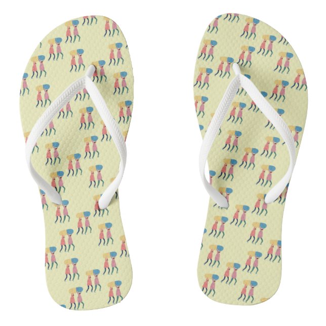 Carrying A Pill Pattern Flip Flops (Footbed)
