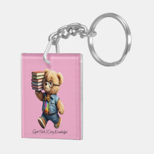 'Carrying knowledge' Dgn- by Maaya_Prints- Keychain