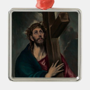 Carrying the Cross Metal Ornament
