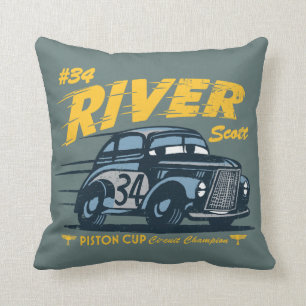 Cars 3   #34 River Scott Throw Pillow