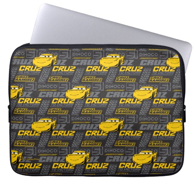 Cars 3 | Cruz Ramirez - Cruz to Victory Pattern Laptop Sleeve (Front)