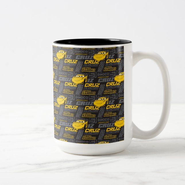 Cars 3 | Cruz Ramirez - Cruz to Victory Pattern Two-Tone Coffee Mug (Right)