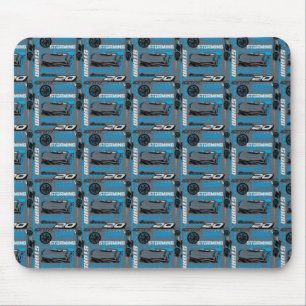 Cars 3   Jackson Storm - Storming Through Pattern Mouse Pad