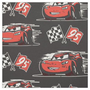 Cars 3   Lightning McQueen Flag Pattern Fabric