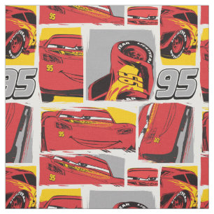 Cars 3 Lightning McQueen Go 95 Pattern Fabric