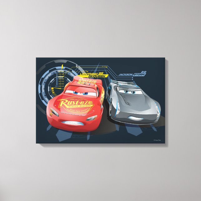 Cars 3 | Lightning McQueen & Jackson Storm Canvas Print (Front)