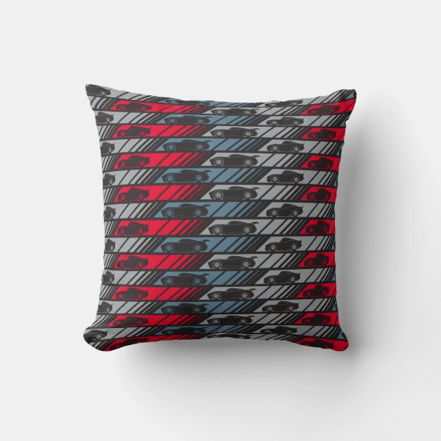 Cars 3 | Speeding Ahead Pattern Throw Pillow (Front)