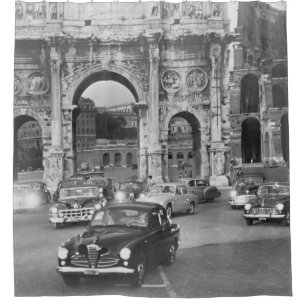 Cars and ancient monuments Rome Italyvintage