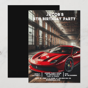 Cars d'âge personnalisés garçons Invitations de fê