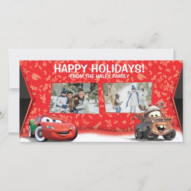 Cars Holiday Photo Card (Front)