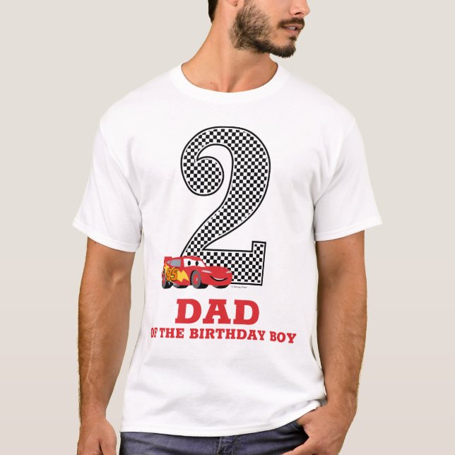 Cars - Lightning McQueen 2nd Birthday - Dad T-Shirt (Front)