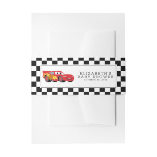 Cars Lightning McQueen Baby Shower Invitation Belly Band