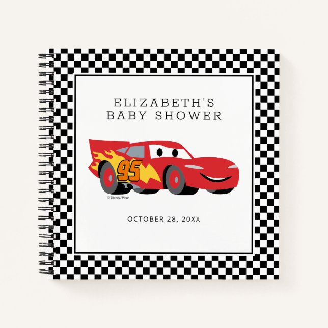 Cars Lightning McQueen  Baby Shower Notebook (Front)