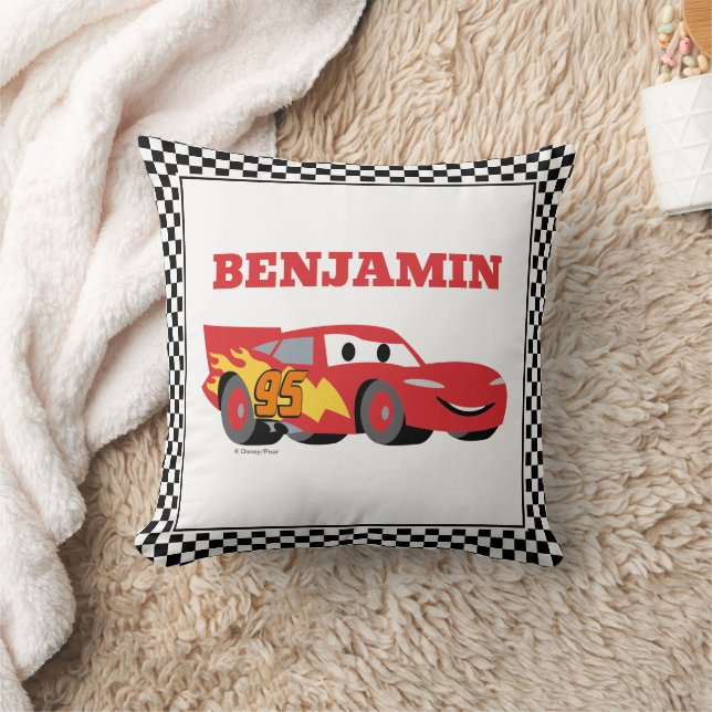 Cars Lightning McQueen  Baby Shower Throw Pillow (Blanket)