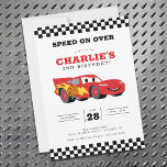 Cars Lightning McQueen Birthday Invitation<br><div class="desc">Race to your next birthday celebration with this exciting Cars-themed invitation! Featuring Lightning McQueen,  this design is perfect for any fan of the Disney Pixar film. Invite your guests to a high-octane party filled with fun and games with this colourful and dynamic invitation.</div>