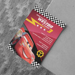 Cars Lightning McQueen | Birthday Invitation<br><div class="desc">Race to your next birthday celebration with this exciting Cars-themed invitation! Featuring Lightning McQueen,  this design is perfect for any fan of the Disney Pixar film. Invite your guests to a high-octane party filled with fun and games with this colorful and dynamic invitation.</div>