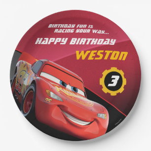 Cars Lightning McQueen   Birthday Paper Plate