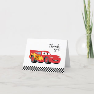 Cars - Lightning McQueen Birthday Thank You Card
