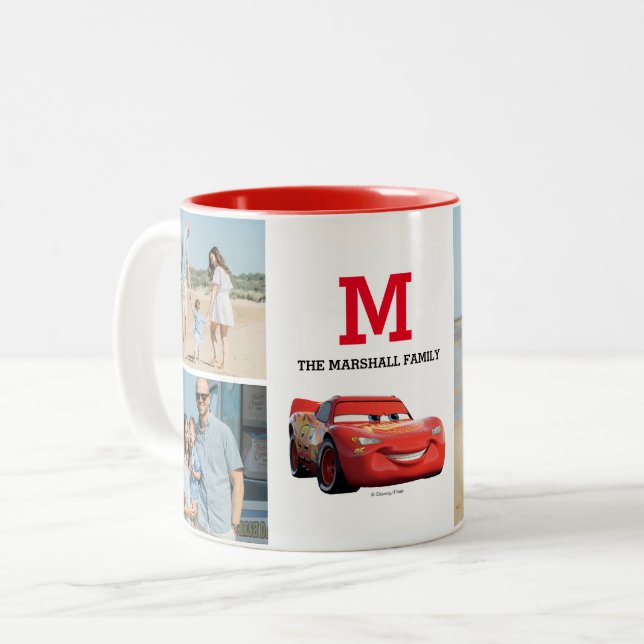 Cars Lightning McQueen Disney Two-Tone Coffee Mug (Front Left)