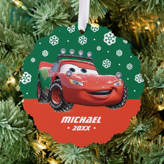 Cars | Lightning McQueen Looking Good Ornament Card (Insitu (Tree))