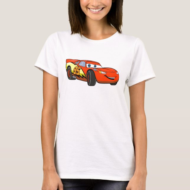 Cars Lightning McQueen Smiling Disney T-Shirt (Front)