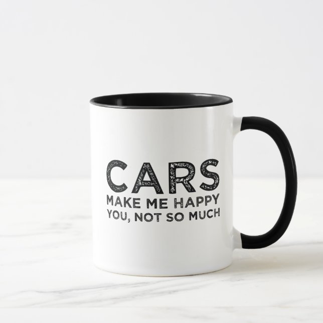 Cars Make Me Happy Mug (Right)