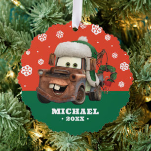 Cars   Mater In Winter Gear Ornament Card