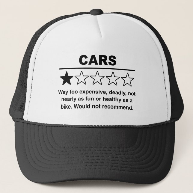 Cars One Star Rating Trucker Hat (Front)