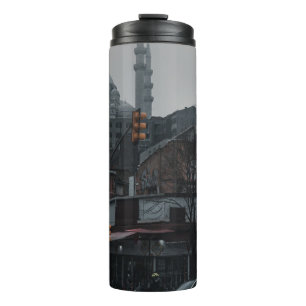 CARS PARKED NEAR BUILDING THERMAL TUMBLER