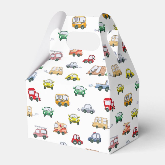 Cars Pattern Favor Box (Front Side)