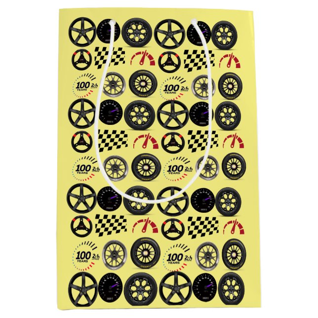 Cars racing and motorsport enthusiasts for him medium gift bag (Front)