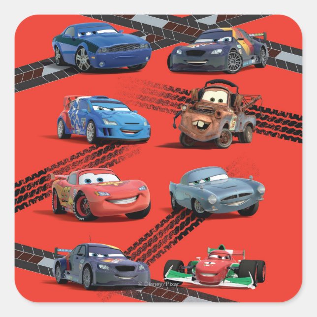 Cars Square Sticker (Front)