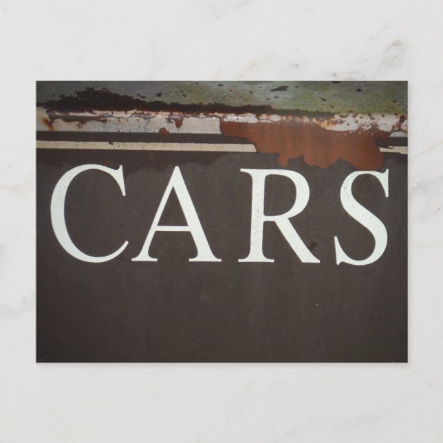 CARS Tow Truck Vintage Car Sign Postcard (Front)