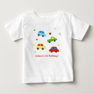 Cars Truck Personalized 1st Birthday Tshirt