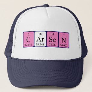 Carsen periodic table name hat