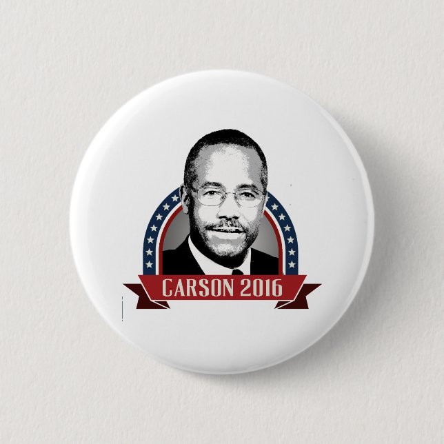 Carson 2016 Campaign Banner Nameplate 2 Inch Round Button (Front)