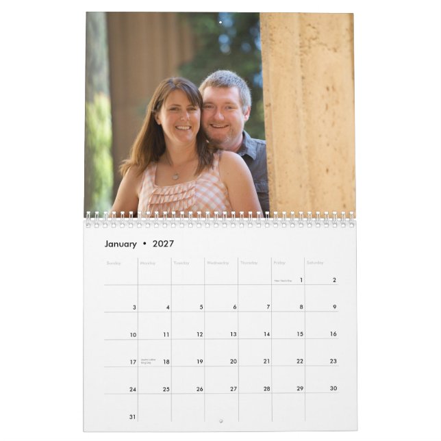 Carson and Ian 2009 Calendar (Jan 2027)
