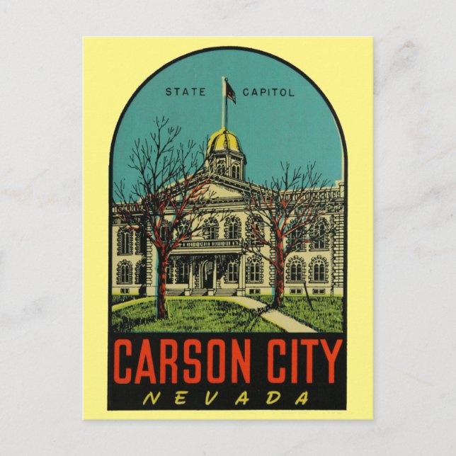 Carson City, Nevada Postcard (Front)