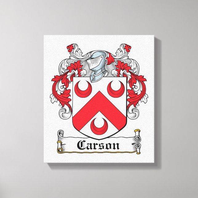 Carson Family Crest Canvas Print (Front)